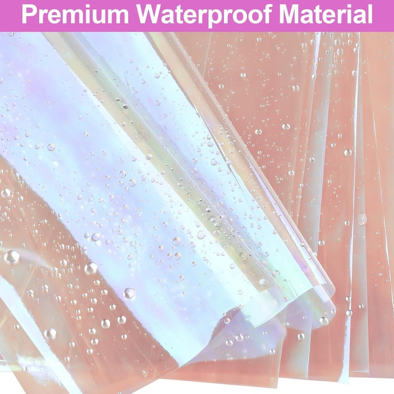 PEASUG 120 PCS Iridescent Cellophane Sheets, 6x8 Inches Holographic Candy Cellophane Wrap, Iridescent Paper for DIY Crafts Project, Art, Lights, Window Decoration - Image 3